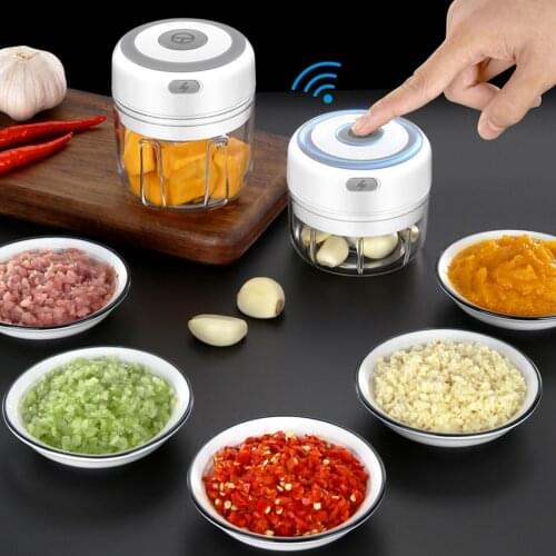 Electric Garlic Masher Sturdy Durable Mini Garlic Pre Mincer USB Rechargeable Powerful Blender Garlic Crushed Ginger Crushed
