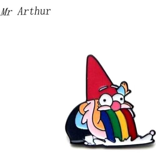 Santa Claus Enamel Pin Rainbow Beard Badge Brooch Backpack Clothes Lapel Christmas Jewelry Gift for Friends