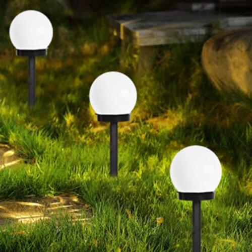 Led Solar Bulb Lamp Energy Powered Waterproof Outdoor Garden Light Street Solar Panel Ball Lights Lawn Yard Landscape Decorative