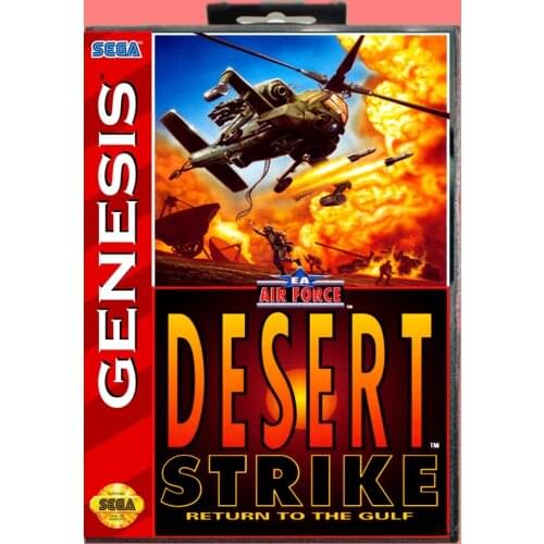 Desert Strike 16 Bit MD Game card with Retail Box For Sega Genesis & Mega Drive