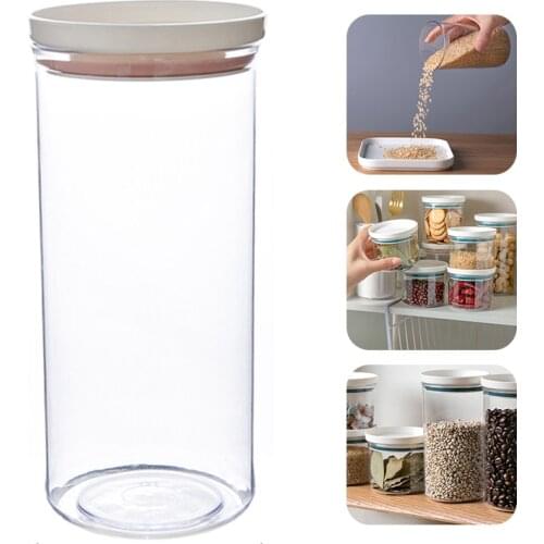 Kitchen Sealed Bean Grain Spice Container Transparent Food Storage Box Refrigerator Organizer Storage Bottles&Jars Grains Tank