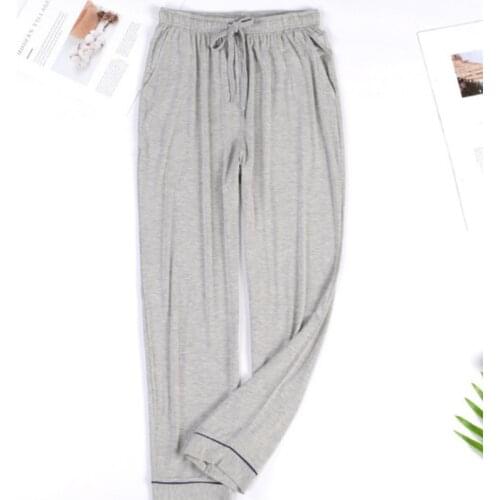 Summer modal soft sleep bottoms mens solid sleepwear pants male casual outside sports trousers mens pants for homewear MY459