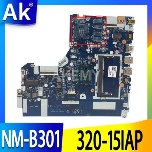 Intel N3350 CPU For Lenovo ideaPad 320-15IAP Laptop motherboard DG424 DG524 NM-B301 With 5B20P20644 100% Fully Tested