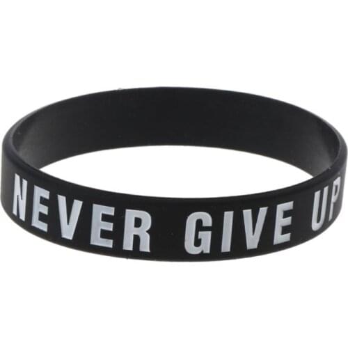 Motivational Bracelets Silicone Rubber Band Elastic Inspirational Bracelets Gift A0KD