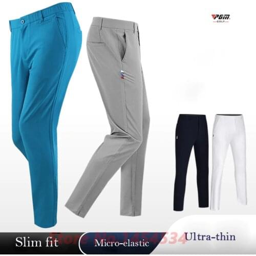 Male Sportswear Profession Pant Ultra Thin TEE Pocket Long Pant Men Golf/Tennis Run Slim Trousers Dry Fit Breathble Trousers