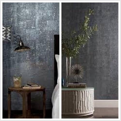 MYWIND 0.91*5.5M/Roll Silver December Sky Blue-iron Gray Bungee Cord Luxury 100% Material 3D Design Home Decor Cork Wallpaper