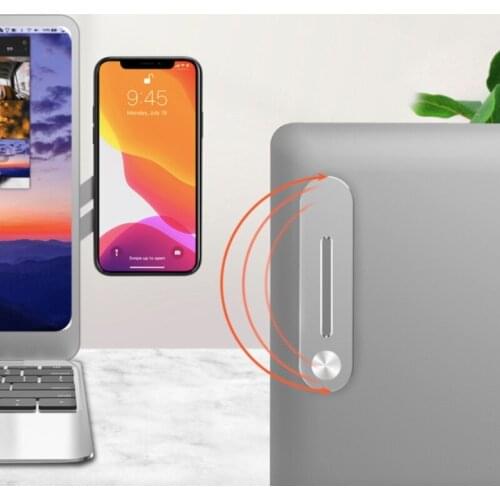 Laptop and mobile phone stand with extended rotating aluminum alloy stand