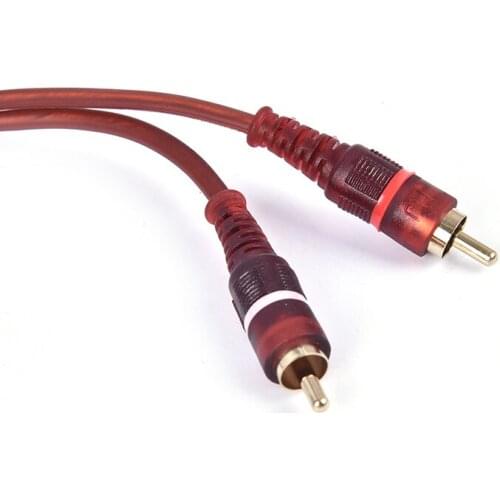 New Arrival 1pc 1.5M Cable, Dual RCA Male to Dual 6.35mm 1/4 inch Male Mixer Audio Cable
