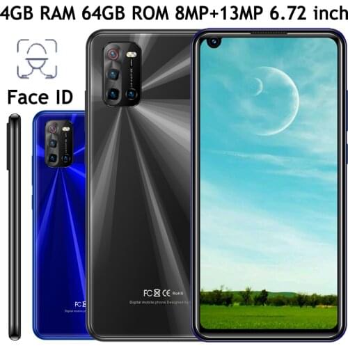 Face ID 7A 4G RAM+64G ROM Original Android Front/Back Camera Global Smartphones 8MP+13MP 6.72" Mobile Phones Celuares Unlocked