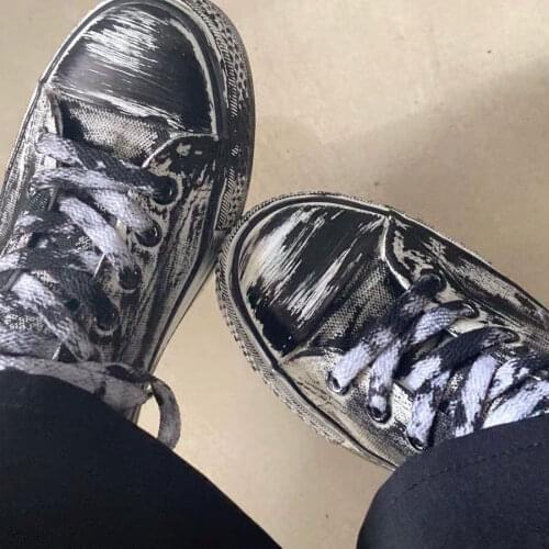 Hip-hop canvas shoes womens dirty shoes ulzzang college style couple high-top ins tide shoes new personality