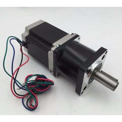 Planetary Nema23 Geared Stepper Motor L112mm Gearbox Ratio 30:1 90Nm Stepper Speed Reducer CNC Router Engraver
