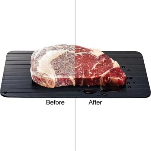 Fast Defrosting Tray Plate Repaid Thaw Frozen Board Aluminum Alloy Steel Food Meat Fruit Quick Defrost Pad Kitchen Gadgets Tool