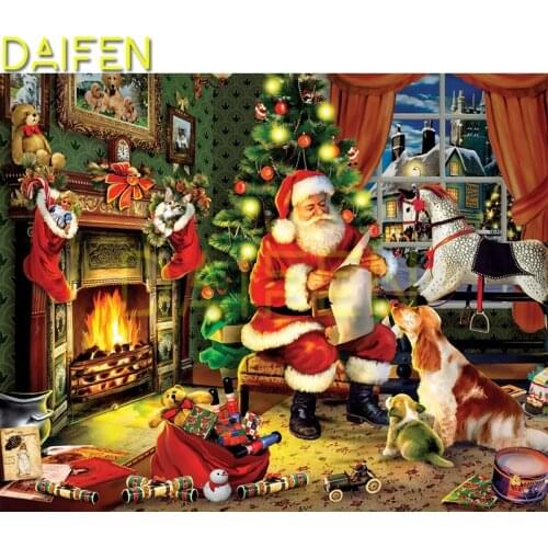 Full Square Diamond embroidery Santa Claus dog DIY3D Diamond painting Cross stitch dog Full Round Diamond mosaic Santa Claus dog