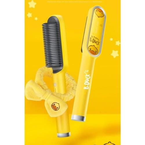 GY Straight Comb Plywood Dual-Use Straight Curly Hair Anti-Scald Anion Does Not Hurt Hair Gift Box
