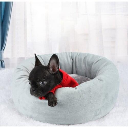Dog Bed Round Plush Pet Kennel Warm Cat House Nest Super Soft Pet Sleeping Cushion with Pillow For Small Medium Large Dogs Cats