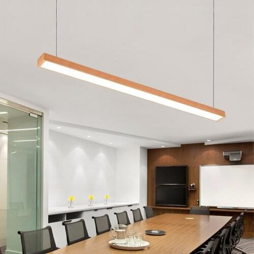SVITZ customize wood grain LED Pendant Lights aluminum Office Pendant Lamp Nordic Hanging Light class room Lighting Fixtures