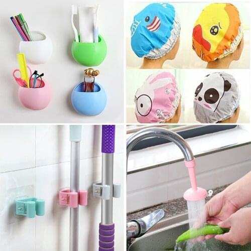 Bathroom Egg Design Toothpaste Toothbrush Holder Cute Cartoon Animal Waterproof Bath Hair Caps Hat Water Tap Faucet Extender