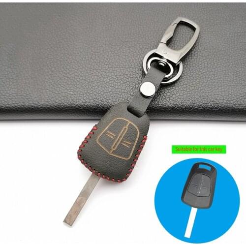 2017 Praise High Quality 100% Top Layer Leather Car Case Cover For Opel Manari 2 Buttons Remote Control Car Remote Key Case