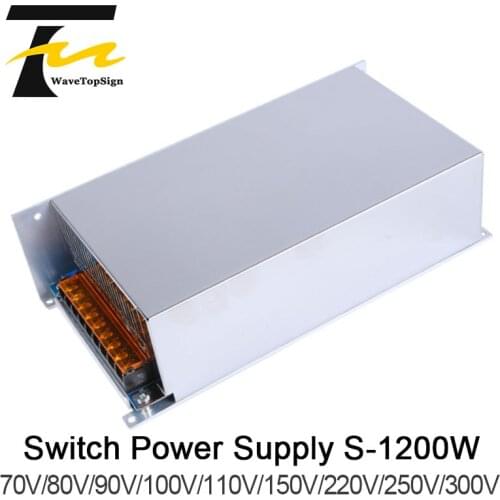 WaveTopSign 1200W DC Regulated Voltage Adjustable High Power Switching Power Supply Output VDC 70V 80V 110V 150V Input AC220V