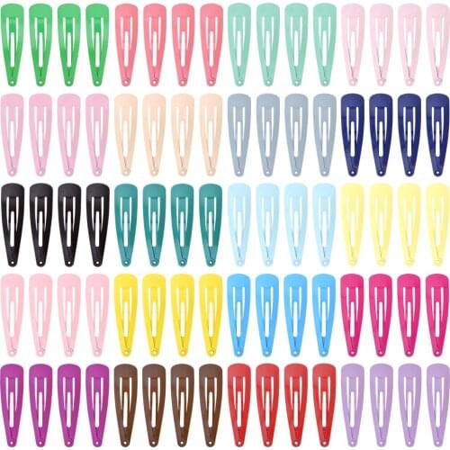 20pcs 5cm Snap Hair Clips for Hair Clip Pins BB Hairpins Color Metal Barrettes for Baby Children Women Girls Styling Accessories