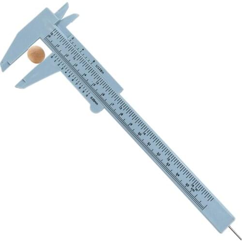 1pc Double Ruler Scale Plastic Vernier Caliper Measuring Student 0-150mm MM/Inch Caliper Measuring Tool Portable High Quality