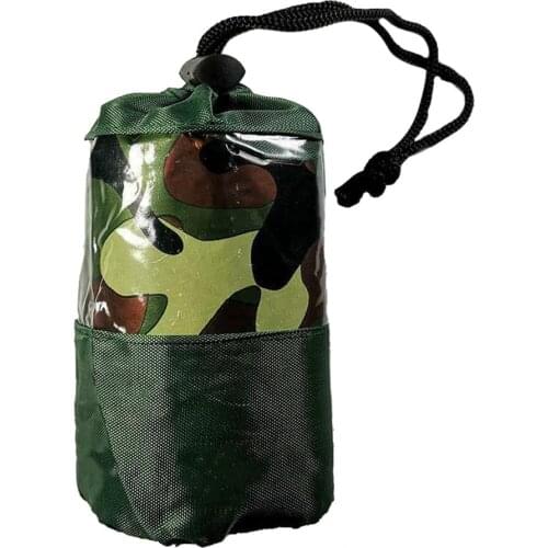1PC Ultralight PE Survival Sleeping Bag Portable Reusable Outdoor Camping Waterproof Camouflage Thermal Emergency Sleeping Bag