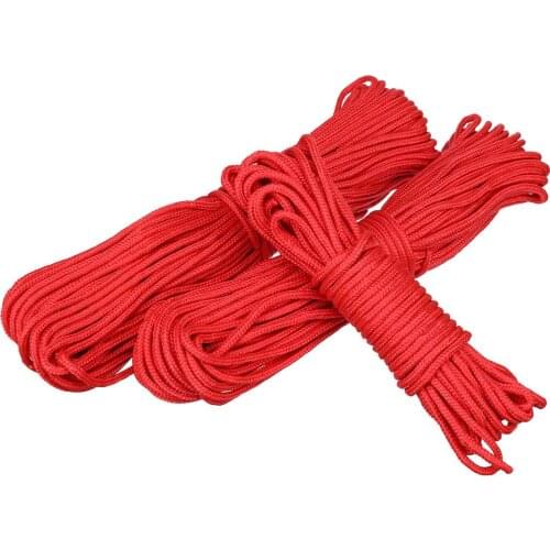 10/20/30m 4mm Braided Nylon Rope Polypropylene Rope Climbing Boat Yacht Sailing Line Pulley Rope Clothesline Survival Parachute