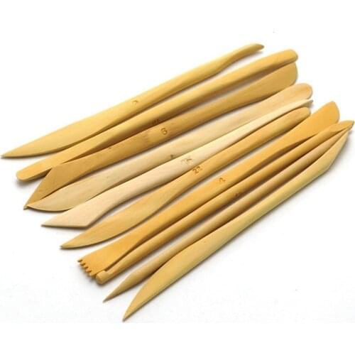 10pcs Double End Clay Sculpture Modeling Tools Plasticine Rocks For Painting Mudtools Rib Pottery Clay Supply for Artists