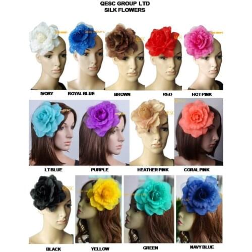13 colors can pick. 16cm silk flower for millinery,fascinator and hair accessory,with brooch pin hair clip