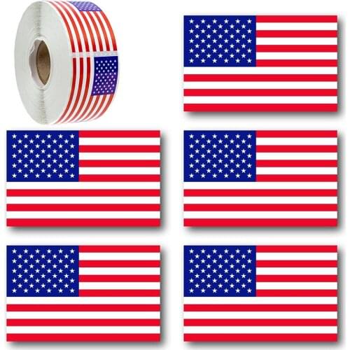 250 Pcs American Flag Stickers USA Patriotic Sticker For Notebooks Cards And Scrapbooking Office Stationery Sticker