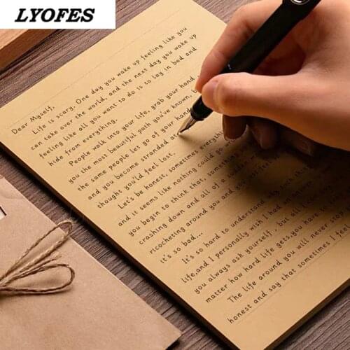 50 Sheets A4/B5/A5 Vintage Kraft Paper Writing Letter Stationery Romantic Creative Note Craft Paper Painting Packaging Paper