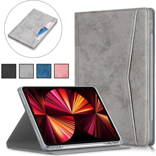 For iPad Pro 11 Case 2021 Soft Fabric Wallet Stand Full Housing Tablet Funda For iPad Pro 11 Case 2020 2021 With Pencil Holder
