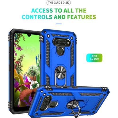 For LG Q60 K50 Case Cover Armor Rugged Military Car Holder Ring Case For Lg Q60 Q 60 K50 K 50 For Lg Q60 Q 60 K12 Max K12 Prime