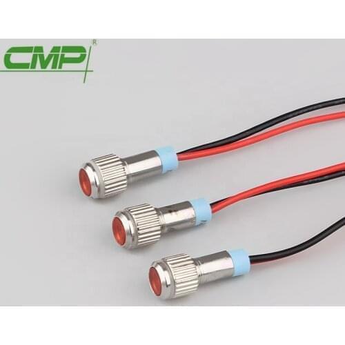 CMP diameter 6mm waterproof stainless steel 5 color 12 v indicator LED light