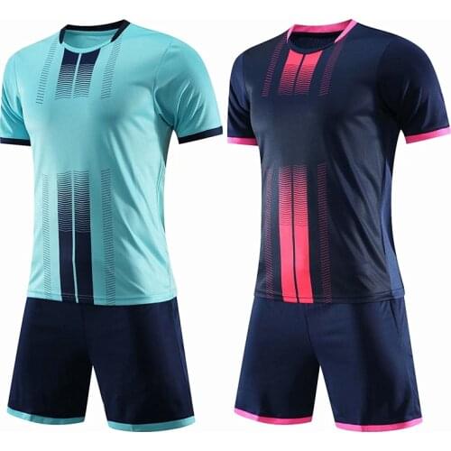 Kids And Adult Blank Soccer Jersey Football Training Sets Sport Short Sleeve Running set Survetement Athletes Tranning Tracksuit