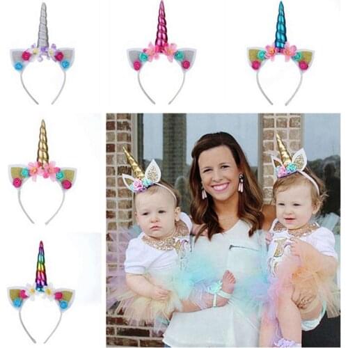 Unicorn Horn Party Decorations Birthday Party Decor Kids Magical Unicorn Lace Headband Horn Kids Event Party Favors Fancy Dress