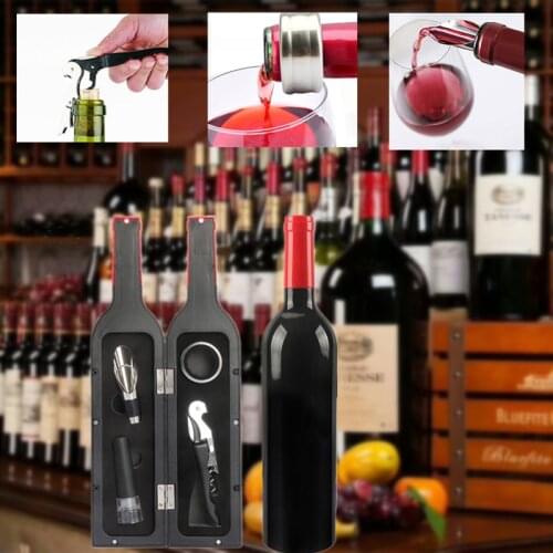 Bottle shape Creative Gift Wine Bottle Corkscrew Wine Bottle Shape Opener Kitchen Tools Christmas Thanksgiving Wedding Gift