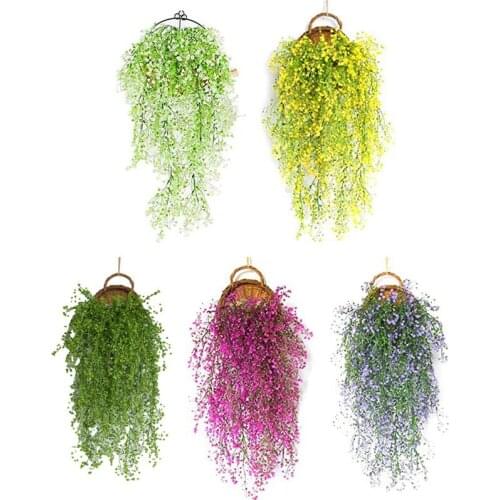 5Pcs/set Artificial Vine Flowers Admiralty Willow Wedding Decoration Home Garden Decoration Hanging Plant Wall Decor 80cm