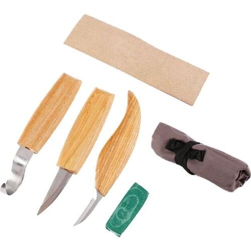 1 set Woodworking Wood Carving Kit Set Hand Carving Chisel Knife Sharp-edged DIY Wood Gouge Chisel Carpenter Tools