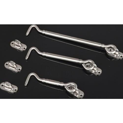 Stainless Steel Cabin Hook Eye Latch Door And Window Hook Nail Thick Privacy Hook Window Wind Hook Latch Hook In Solid Hardware