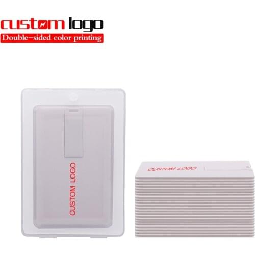 Newest Bank Credit Card USB Flash Drive 2.0 Pendrive 4GB 8GB Personalizado Logo 16GB 32GB 64GB Memory Stick Gifts for Business