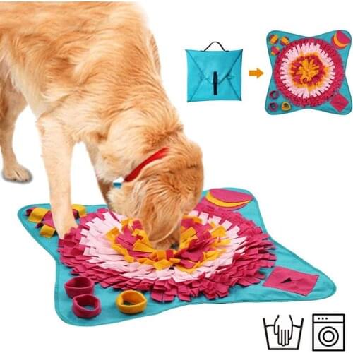 1Pc Dog Snuffle Mat Washable Pet Dog Training Blanket Dogs Smelling Mat IQ Training Pressure Releasing Nose Work Toy