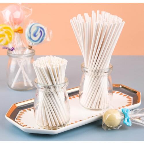 100pcs Plastick Lollipop Sticks 8/10/15cm Long Pop Lollipop Sticks Chocolate Candy Stick Pole Cake Pop Sticks For Candy Sugar