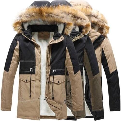Wool Liner Parkas Men Fur CollarJackets Winter Warm Thick Pilot Coat Mens Hooded Overcoat Windproof Male Oversized Outwear