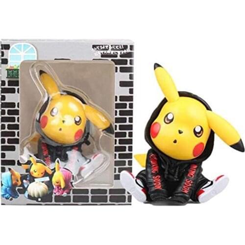 Pokemon 12cm Pikachu Fashion TideBlackPikachu Fashion Tide Action Figure Model Toys Gift for Childr Kids Toys