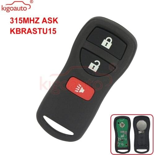 Kigoauto Remote fob 3button 315Mhz ASK KBRASTU15 for Nissan Xterra Pathfinder Frontier