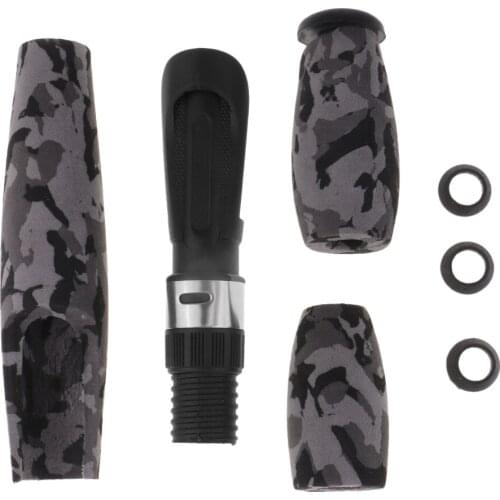 Baitcasting Fishing Rod EVA Handle Split Grip Kit & Reel Seat for Rod Repair