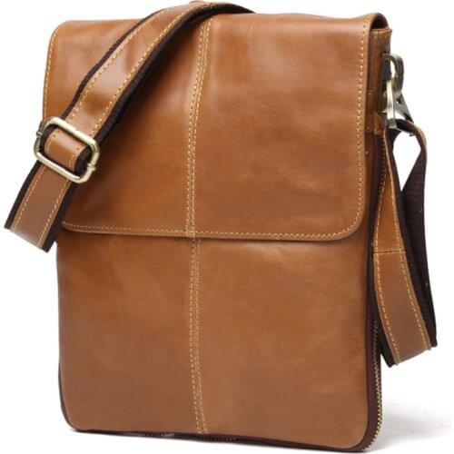 JOYIR Messenger Bag for Men Casual Leather Man Bags Business Office Sling Pack Male Satchel Phone Pouch Large Capaciry Bolso Bag