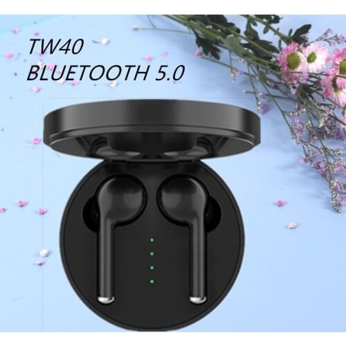TW40 Touch Control Bluetooth earphones Sport Waterproof Headset HIFI Stereo Wireless Headphones HD Mic Noise Cancelling earbuds