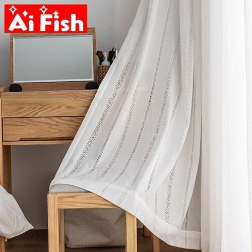 White Japanese Style Hollow Plum Blossom Silhouette Translucent Curtain Lace Tulle For Living Room Window Curtains Decoration#35